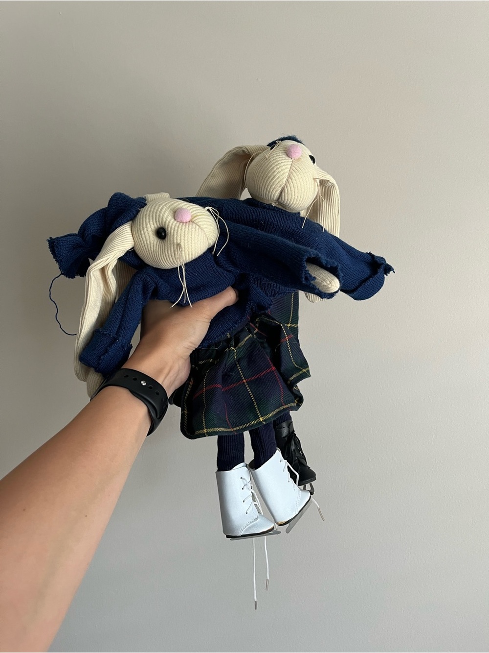 VTG Little Lops Set of 2 Bunny Rabbit Plush Toy Stuffed Animals